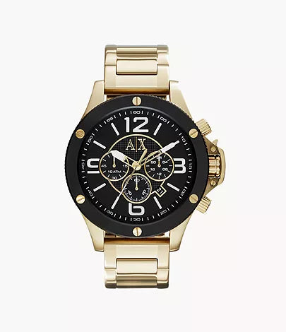 AX1511-Armani Exchange Chronograph Gold-Tone Stainless Steel Watch for Men
