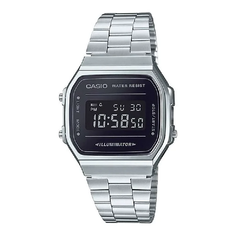 Casio A168WEM-1DF Silver Stainless Watch Unisex