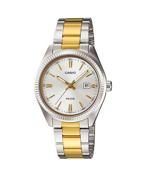 Casio LTP-1302SG-7AVDF Two Tone Stainless Steel Strap Watch for Women