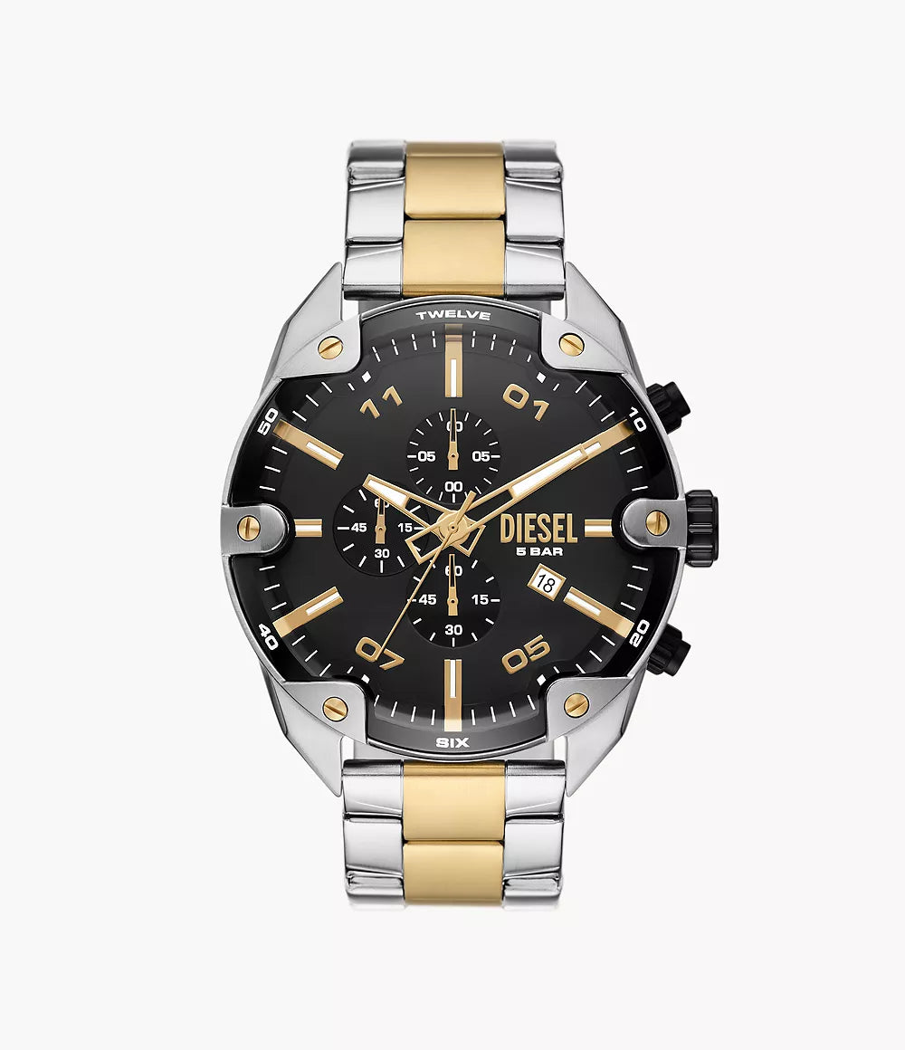 Diesel Spiked Chronograph Two-Tone Stainless Steel Watch DZ4627