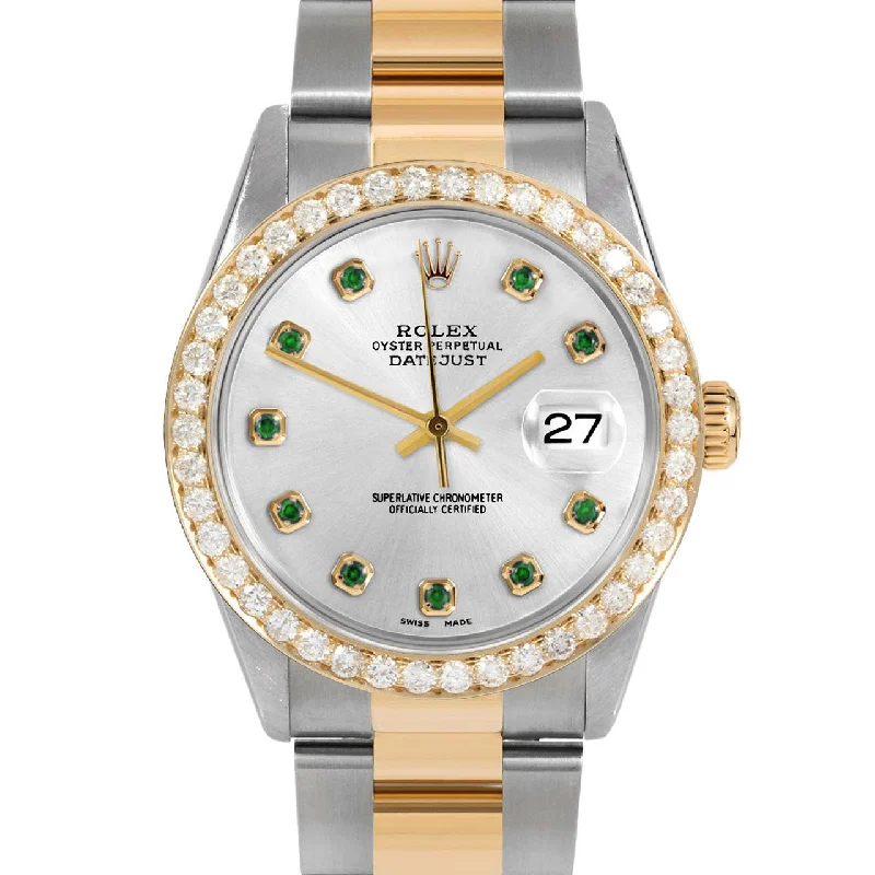 Rolex Datejust 36mm | 16233-SLV-EMD-AM-25CT-OYS